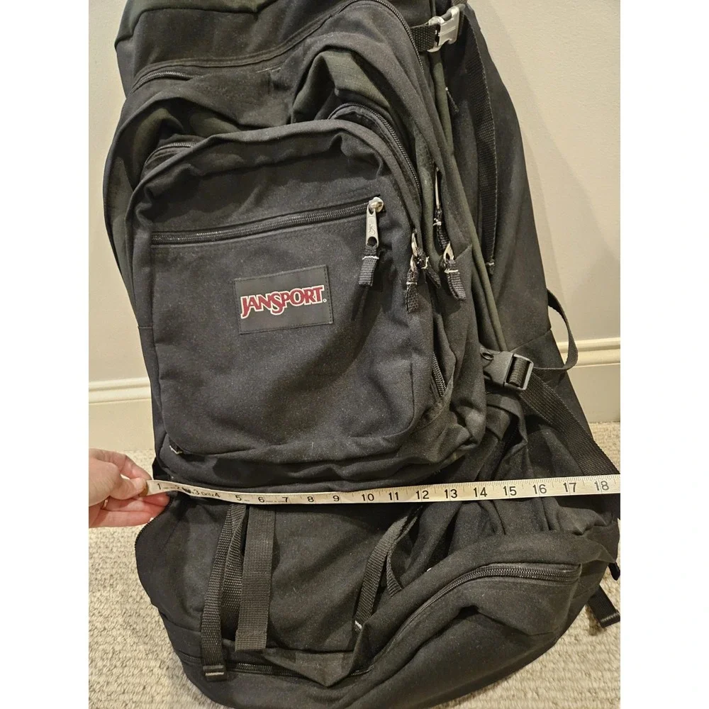 JANSPORT Hiking BACKPACK With Removable Day Pack Black Internal Frame EUC‎ Tall